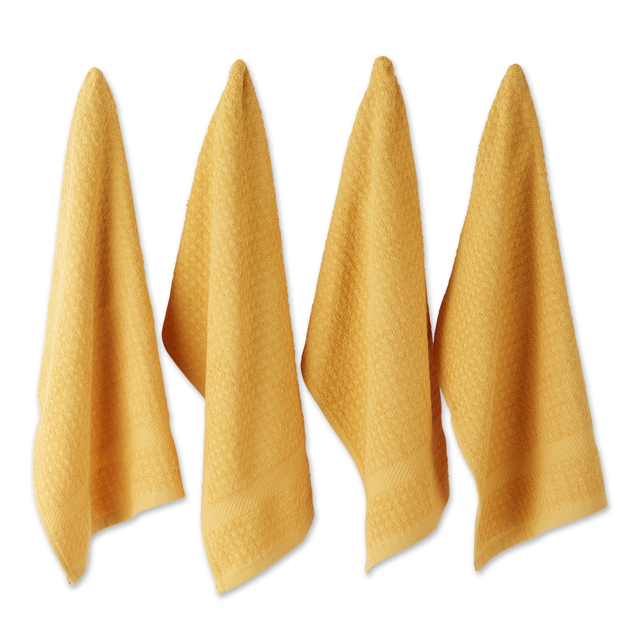 DII® Solid Mustard Waffle Terry Dishtowel (Set of 4)